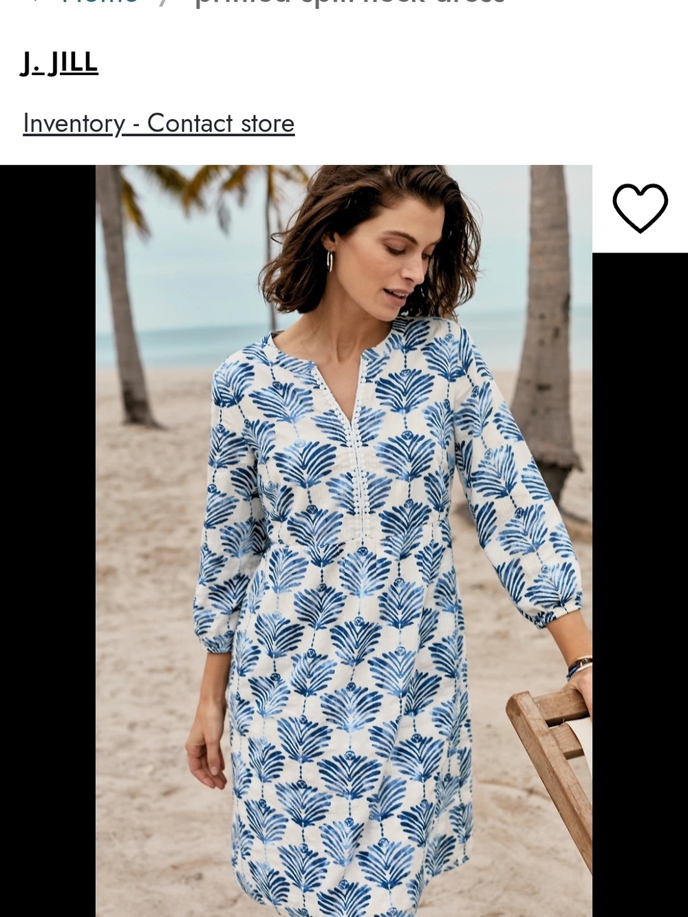 J. Jill Printed Split-neck dress In Chattanooga, TN